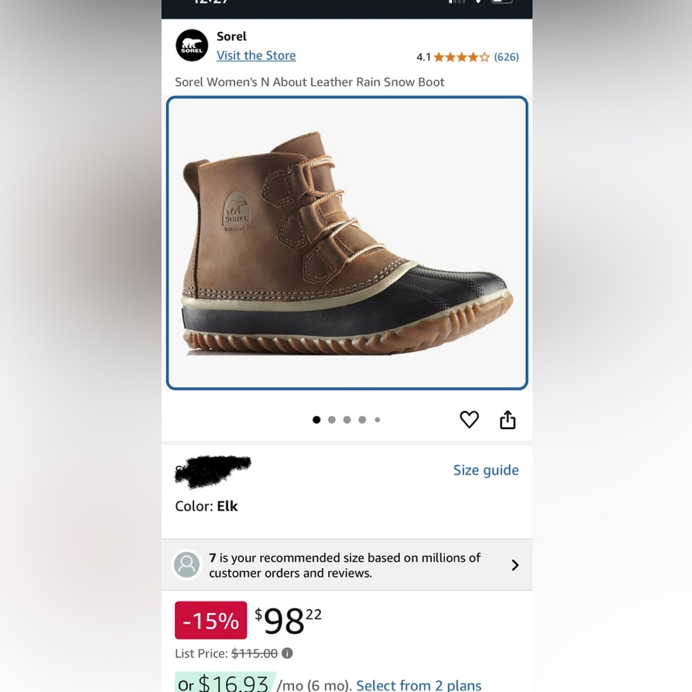 Sorel Rain/snow boot